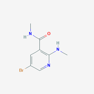 molecular formula C8H10BrN3O B1527459 5-bromo-N-methyl-2-(methylamino)pyridine-3-carboxamide CAS No. 1250795-17-5