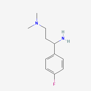 molecular formula C11H17FN2 B1527463 1-(4-fluorophenyl)-N~3~,N~3~-dimethylpropane-1,3-diamine CAS No. 933700-53-9