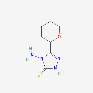 4-amino-5-(oxan-2-yl)-4H-1,2,4-triazole-3-thiol