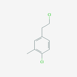 molecular formula C9H10Cl2 B15274685 1-Chloro-4-(2-chloroethyl)-2-methylbenzene 