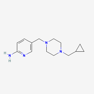 5-{[4-(Cyclopropylmethyl)piperazin-1-yl]methyl}pyridin-2-amine