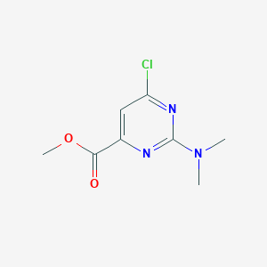 molecular formula C8H10ClN3O2 B15274692 Methyl 6-chloro-2-(dimethylamino)pyrimidine-4-carboxylate 