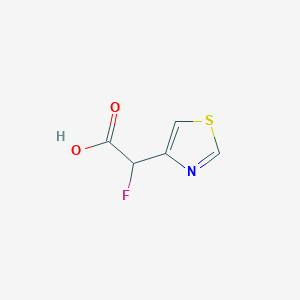 molecular formula C5H4FNO2S B15274732 2-Fluoro-2-(1,3-thiazol-4-yl)acetic acid 