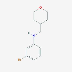 3-Bromo-N-[(oxan-4-yl)methyl]aniline