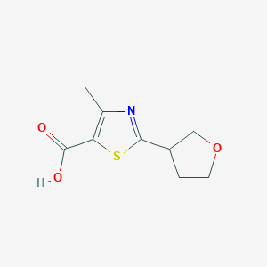 molecular formula C9H11NO3S B1527488 4-Methyl-2-(oxolan-3-yl)-1,3-thiazole-5-carboxylic acid CAS No. 1251105-55-1