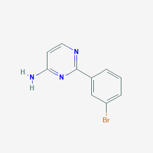molecular formula C10H8BrN3 B1527493 2-(3-溴苯基)嘧啶-4-胺 CAS No. 1251391-43-1