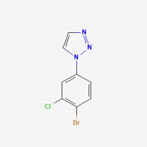 molecular formula C8H5BrClN3 B15274979 1-(4-Bromo-3-chlorophenyl)-1H-1,2,3-triazole 