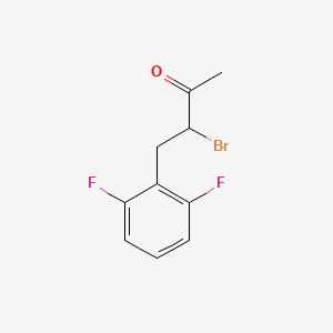molecular formula C10H9BrF2O B1527499 3-Bromo-4-(2,6-difluorophenyl)butan-2-one CAS No. 1251040-66-0