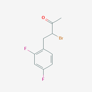 molecular formula C10H9BrF2O B1527500 3-Bromo-4-(2,4-difluorophenyl)butan-2-one CAS No. 1247192-90-0