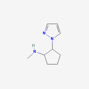 molecular formula C9H15N3 B15275035 N-methyl-2-(1H-pyrazol-1-yl)cyclopentan-1-amine 