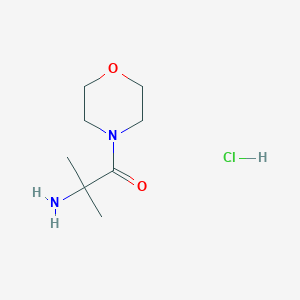 molecular formula C8H17ClN2O2 B1527504 2-Amino-2-methyl-1-(4-morpholinyl)-1-propanone hydrochloride CAS No. 1220033-42-0