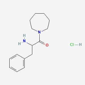 molecular formula C15H23ClN2O B1527506 2-Amino-1-(1-azepanyl)-3-phenyl-1-propanone hydrochloride CAS No. 1236262-13-7