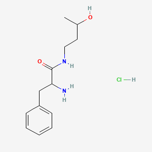 molecular formula C13H21ClN2O2 B1527508 2-Amino-N-(3-hydroxybutyl)-3-phenylpropanamide hydrochloride CAS No. 1236256-43-1