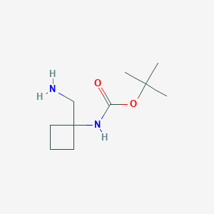 molecular formula C10H20N2O2 B1527514 tert-butyl N-[1-(aminomethyl)cyclobutyl]carbamate CAS No. 1286330-22-0