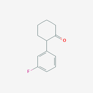 molecular formula C12H13FO B15275253 2-(3-Fluorophenyl)cyclohexan-1-one 