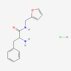 molecular formula C14H17ClN2O2 B1527528 2-Amino-N-(2-furylmethyl)-3-phenylpropanamide hydrochloride CAS No. 1246172-46-2