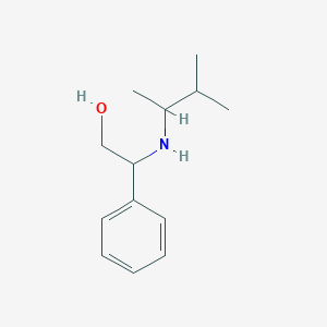 molecular formula C13H21NO B15275345 2-[(3-Methylbutan-2-yl)amino]-2-phenylethan-1-ol 