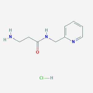 molecular formula C9H14ClN3O B1527536 3-Amino-N-(2-pyridinylmethyl)propanamide hydrochloride CAS No. 1220035-39-1