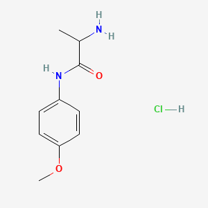 molecular formula C10H15ClN2O2 B1527537 2-Amino-N-(4-methoxyphenyl)propanamide hydrochloride CAS No. 1236256-54-4