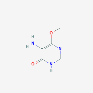molecular formula C5H7N3O2 B15275426 5-Amino-6-methoxypyrimidin-4-OL 