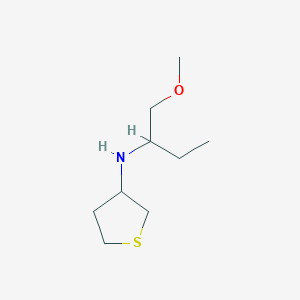 molecular formula C9H19NOS B15275453 N-(1-methoxybutan-2-yl)thiolan-3-amine 