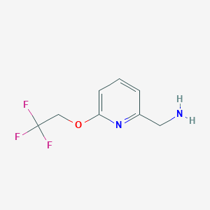 molecular formula C8H9F3N2O B1527552 [6-(2,2,2-Trifluoroethoxy)pyridin-2-yl]methanamine CAS No. 1250054-65-9