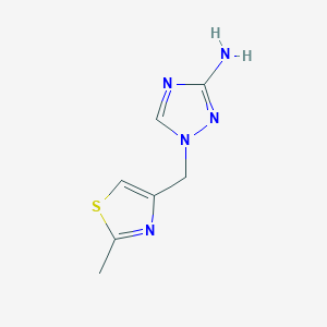 molecular formula C7H9N5S B15275564 1-[(2-methyl-1,3-thiazol-4-yl)methyl]-1H-1,2,4-triazol-3-amine 