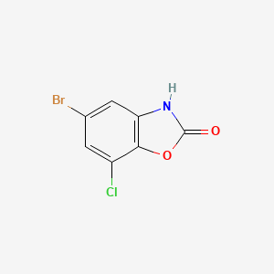 molecular formula C7H3BrClNO2 B1527564 5-Bromo-7-chloro-2,3-dihydro-1,3-benzoxazol-2-one CAS No. 32272-98-3
