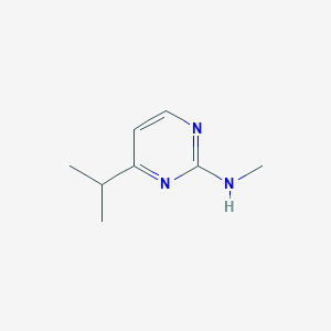 molecular formula C8H13N3 B15275644 N-Methyl-4-(propan-2-YL)pyrimidin-2-amine 