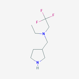 molecular formula C9H17F3N2 B1527565 Ethyl(pyrrolidin-3-ylmethyl)(2,2,2-trifluoroethyl)amine CAS No. 1250820-34-8