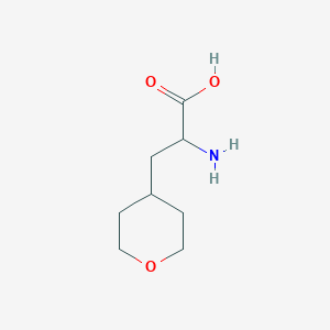 molecular formula C8H15NO3 B1527567 2-Amino-3-(tetrahydro-2H-pyran-4-yl)propanoic acid CAS No. 773828-10-7