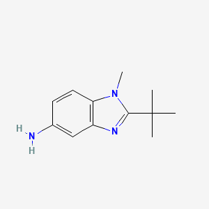 molecular formula C12H17N3 B1527569 2-tert-butyl-1-methyl-1H-1,3-benzodiazol-5-amine CAS No. 1250823-86-9