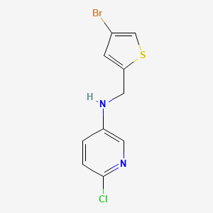 molecular formula C10H8BrClN2S B15275690 N-[(4-Bromothiophen-2-yl)methyl]-6-chloropyridin-3-amine 