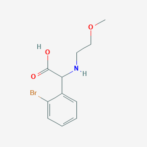 molecular formula C11H14BrNO3 B1527570 2-(2-Bromophenyl)-2-[(2-methoxyethyl)amino]acetic acid CAS No. 1250092-27-3