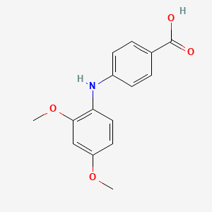 molecular formula C15H15NO4 B1527571 4-[(2,4-Dimethoxyphenyl)amino]benzoic acid CAS No. 1455122-90-3