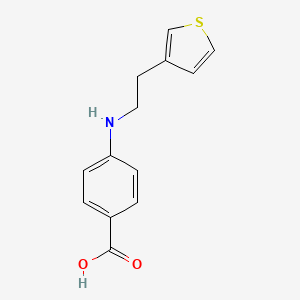 molecular formula C13H13NO2S B1527572 4-{[2-(Thiophen-3-yl)ethyl]amino}benzoic acid CAS No. 1455970-53-2