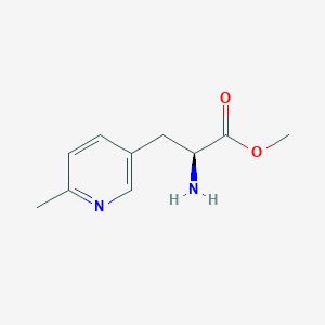 molecular formula C10H14N2O2 B15275758 Methyl (S)-2-amino-3-(6-methylpyridin-3-yl)propanoate 