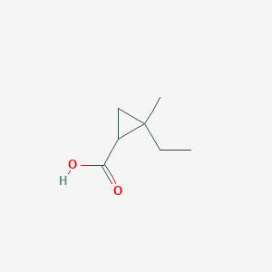 molecular formula C7H12O2 B1527581 2-Ethyl-2-methylcyclopropane-1-carboxylic acid CAS No. 28034-84-6
