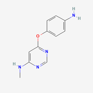 molecular formula C11H12N4O B1527587 6-(4-Aminophenoxy)-N-methylpyrimidin-4-amine CAS No. 630125-99-4