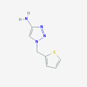 molecular formula C7H8N4S B15275890 1-(Thiophen-2-ylmethyl)-1H-1,2,3-triazol-4-amine 