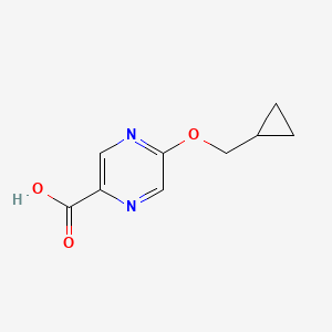 molecular formula C9H10N2O3 B1527591 5-(Cyclopropylmethoxy)pyrazine-2-carboxylic acid CAS No. 1286777-19-2