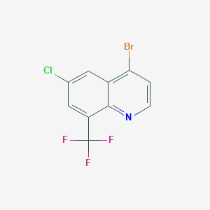 molecular formula C10H4BrClF3N B1527593 4-Bromo-6-chloro-8-(trifluoromethyl)quinoline CAS No. 1065093-30-2