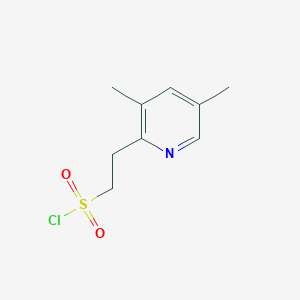 molecular formula C9H12ClNO2S B15275945 2-(3,5-Dimethylpyridin-2-yl)ethane-1-sulfonyl chloride 