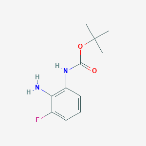 molecular formula C11H15FN2O2 B1527595 tert-Butyl (2-amino-3-fluorophenyl)carbamate CAS No. 954238-78-9