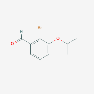 molecular formula C10H11BrO2 B1527599 2-Bromo-3-(propan-2-yloxy)benzaldehyde CAS No. 1289086-54-9