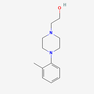 molecular formula C13H20N2O B15276009 1-Piperazineethanol, 4-o-tolyl- CAS No. 40004-66-8