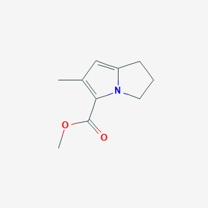 molecular formula C10H13NO2 B15276028 Methyl 6-methyl-2,3-dihydro-1H-pyrrolizine-5-carboxylate 