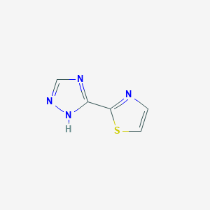 molecular formula C5H4N4S B1527608 3-(1,3-thiazol-2-yl)-4H-1,2,4-triazole CAS No. 1340241-97-5