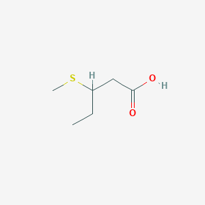 molecular formula C6H12O2S B1527613 3-(甲硫基)戊酸 CAS No. 1310210-40-2