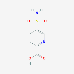 molecular formula C6H6N2O4S B1527619 5-Sulfamoylpyridine-2-carboxylic acid CAS No. 1308677-67-9